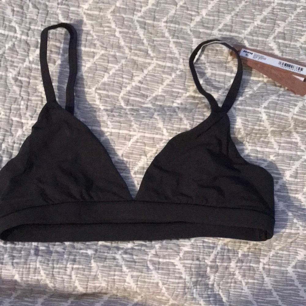 Black Wireless Triangle Bralette -  Women Intimates